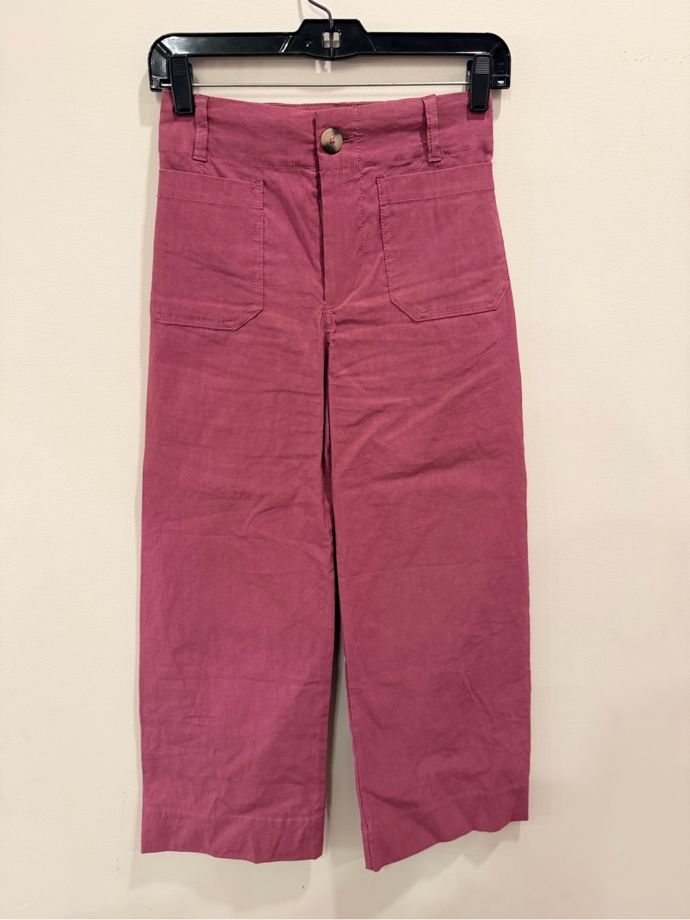 Maeve Wide-Leg Pull-On Pants in Rose